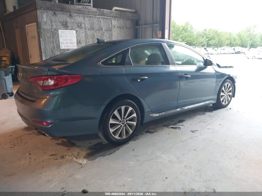 Vin: 5npe34af6fh113650, lot: 46561581, hyundai sonata sport 20154