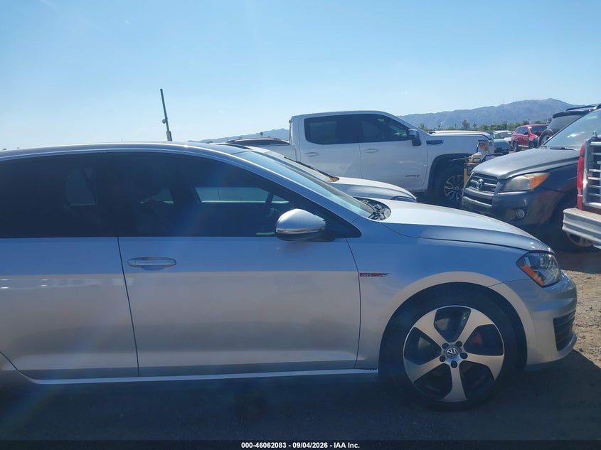 VOLKSWAGEN GOLF GTI 2015 VIN 3VW4T7AU9FM019314