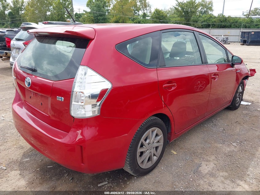 Vin: jtdzn3euxd3255412, lot: 46561939, toyota prius v three 20134
