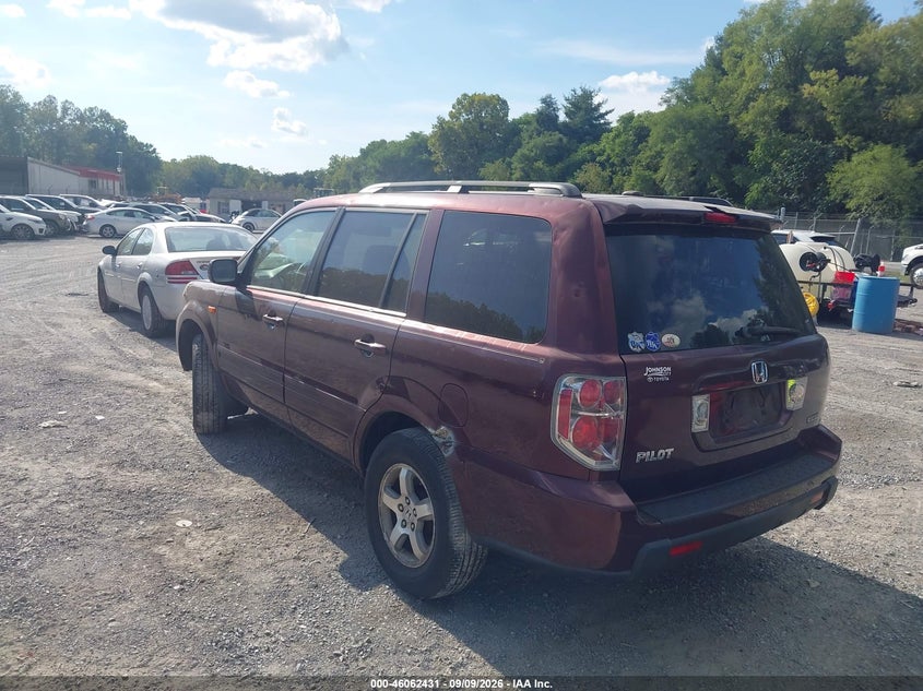 HONDA PILOT 2007 VIN 2HKYF18547H511991
