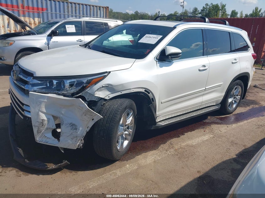 Vin: 5tdyzrfh9js239278, lot: 46561971, toyota highlander limited 20182