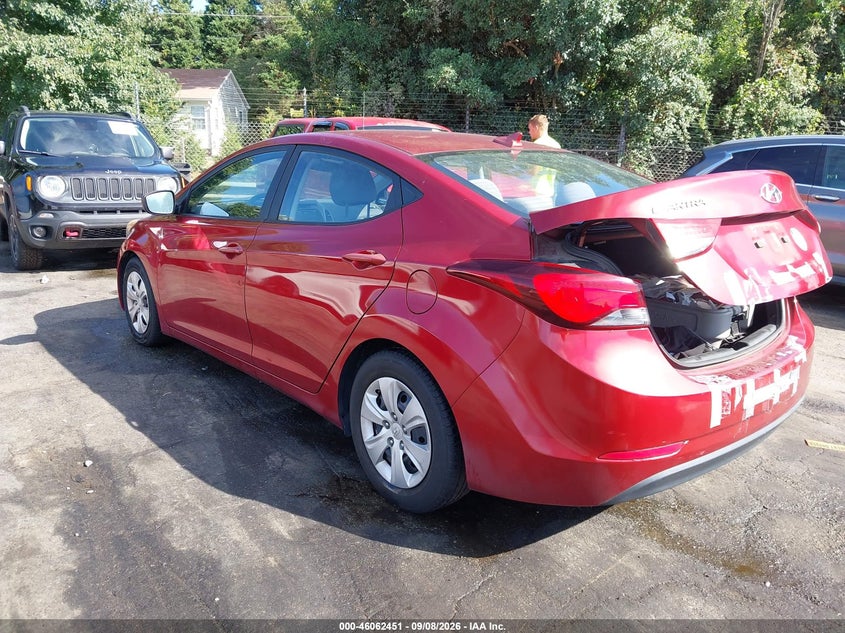 Vin: 5npdh4ae0gh704580, lot: 46561978, hyundai elantra se 20163