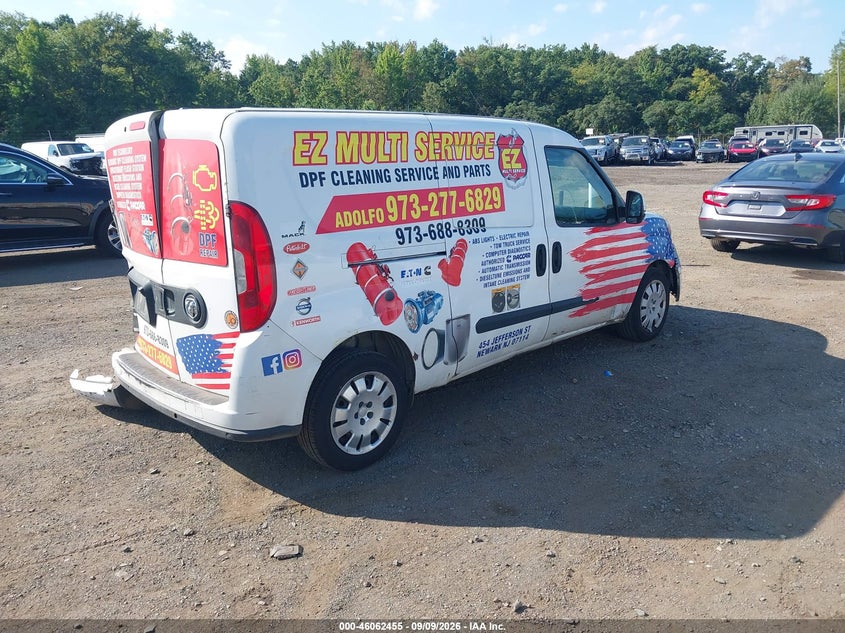 Vin: zfberfbt7g6b19165, lot: 46561982, ram promaster city tradesman slt 20164