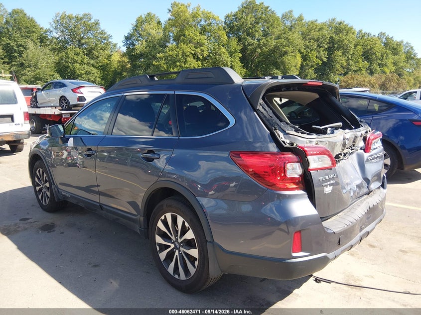 Vin: 4s4bsenc5f3285526, lot: 46561998, subaru outback 3.6r limited 20153