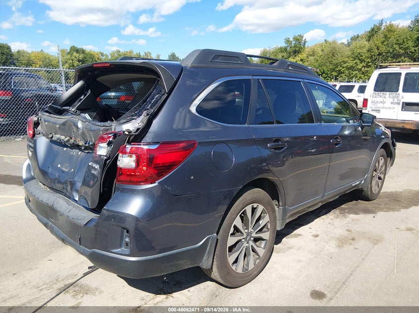Vin: 4s4bsenc5f3285526, lot: 46561998, subaru outback 3.6r limited 20154