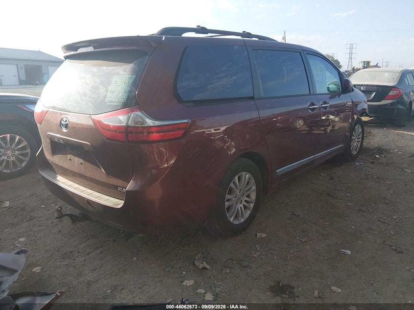 Vin: 5tdyz3dc3hs778252, lot: 46562200, toyota sienna xle premium 8 passenger 20174