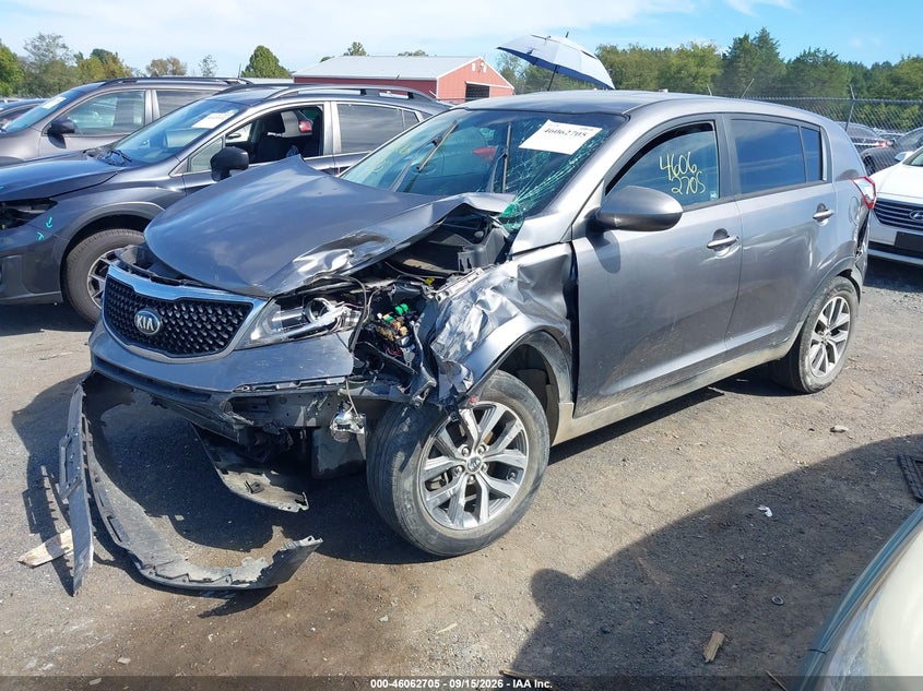 Vin: kndpb3ac1g7823735, lot: 46562232, kia sportage lx 20162