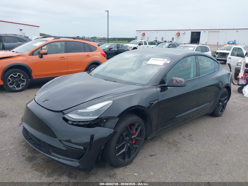 2021 Tesla Model 3, Front End, IAAI, VIN 5YJ3E1EC9MF991777 — photo 2