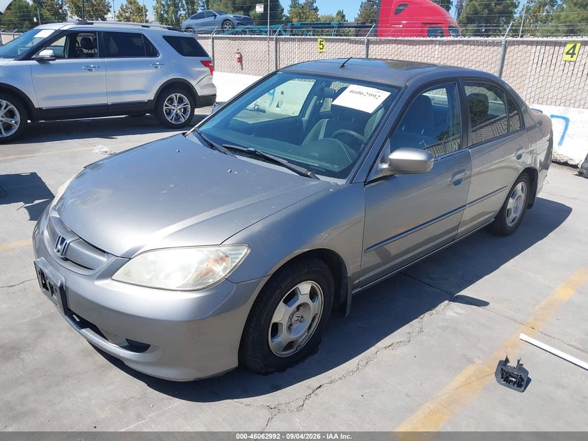 2004 HONDA CIVIC SEDAN 1.3L I-4 VVT, REGULAR , 85HP
