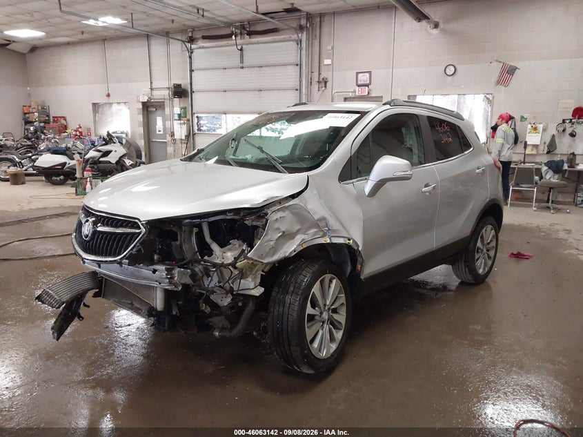 Vin: kl4cjesb8hb044196, lot: 46562669, buick encore preferred 20172