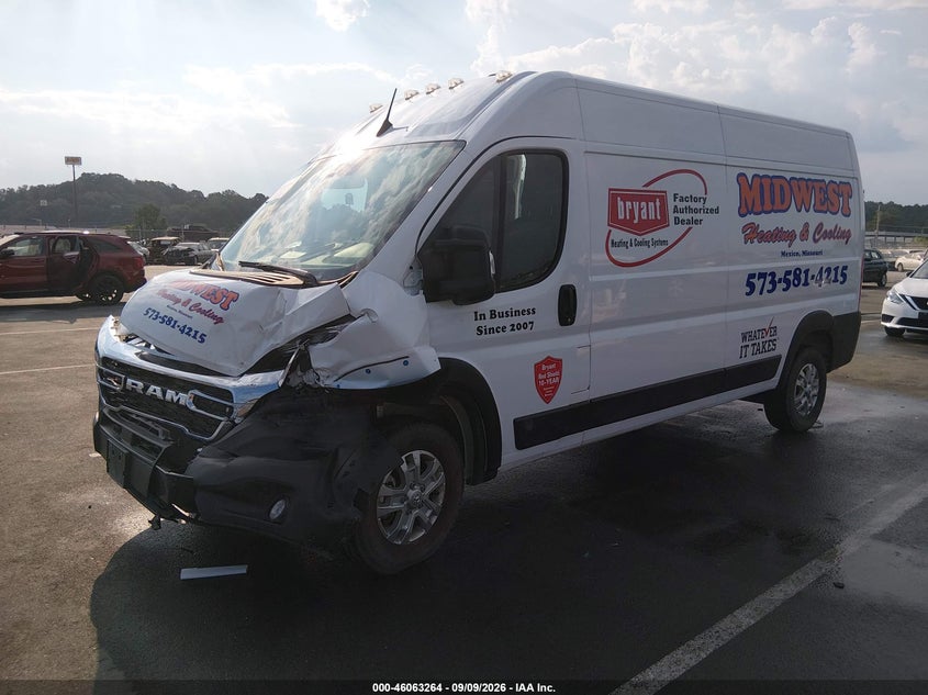 Vin: 3c6lrvdgxte150529, lot: 46562791, ram promaster 2500 slt high roof 159 wb 20262