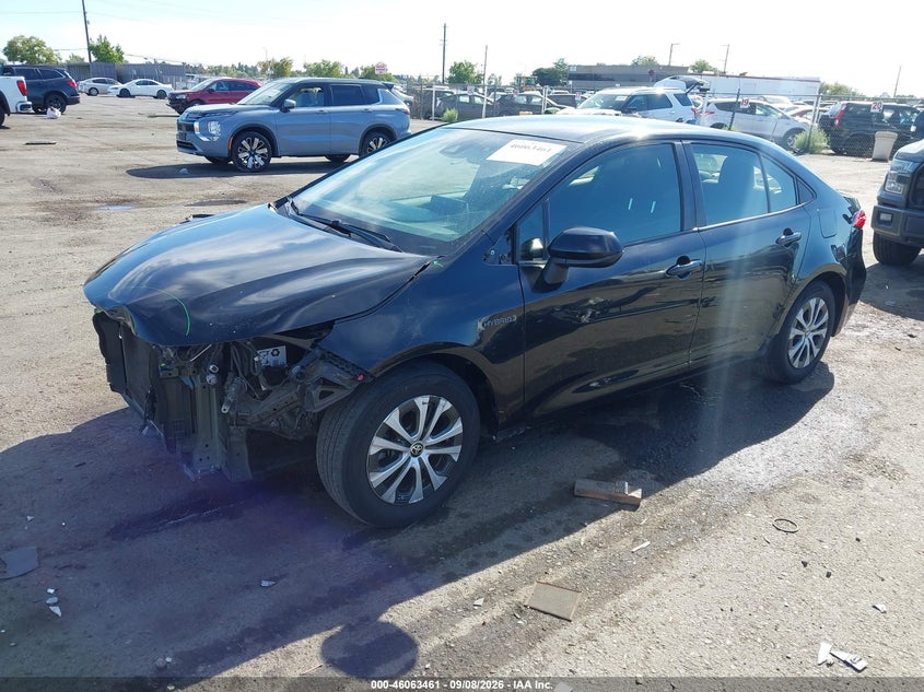 Vin: jtdebrbe5lj028307, lot: 46562988, toyota corolla hybrid le 20202