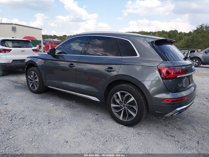 Vin: wa1eaafy2n2131703, lot: 46563190, audi q5 premium plus 45 tfsi s line quattro s tronic 20223