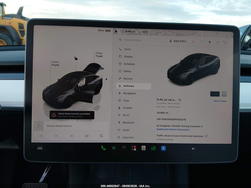 TESLA MODEL Y 2023 VIN 7SAYGDEE5PF626376