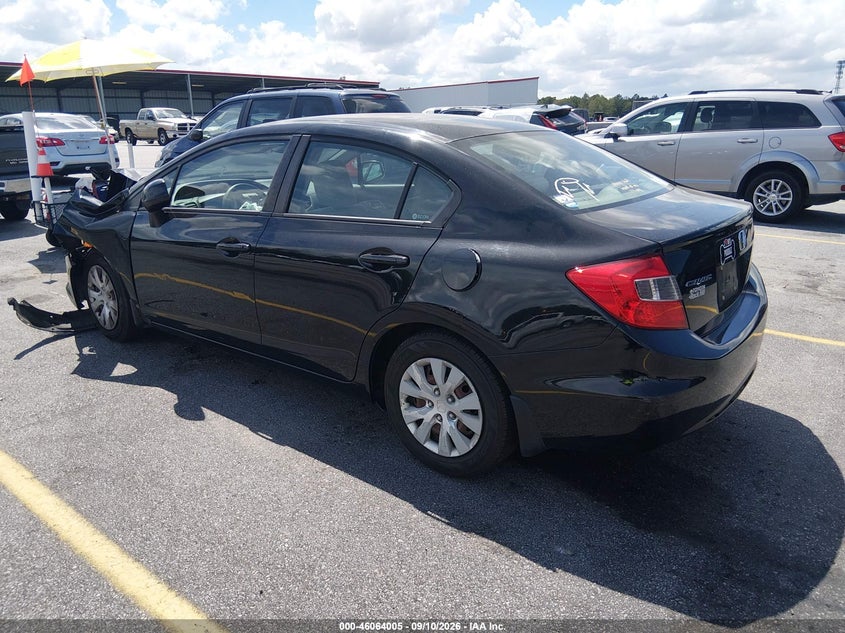 Vin: 19xfb2f52ce096065, lot: 46563532, honda civic lx 20123
