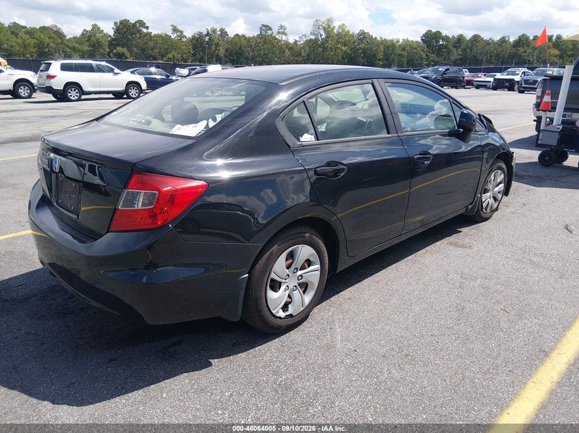 Vin: 19xfb2f52ce096065, lot: 46563532, honda civic lx 20124