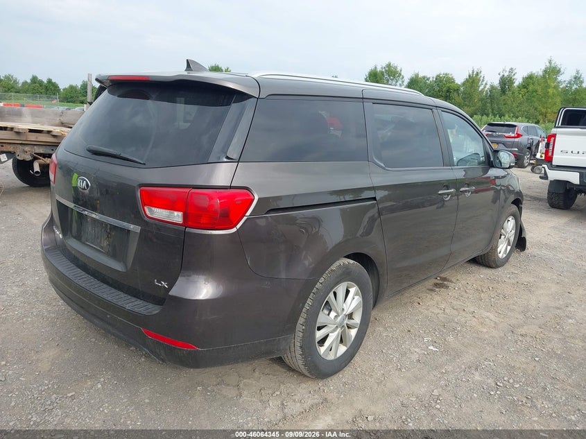 Vin: kndmb5c15g6180595, lot: 46563872, kia sedona lx 20164