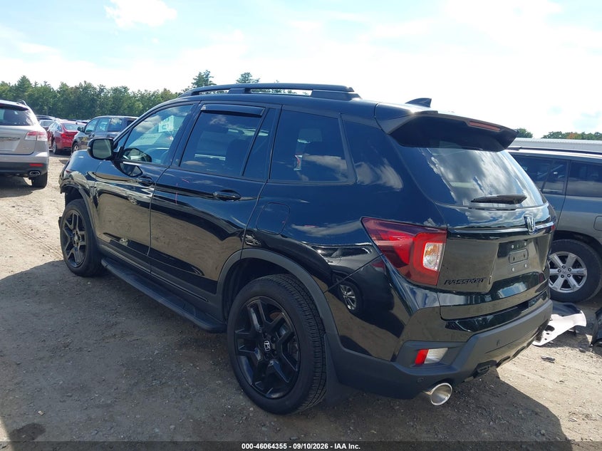 Vin: 5fnyf8h85rb003016, lot: 46563882, honda passport awd black 20243