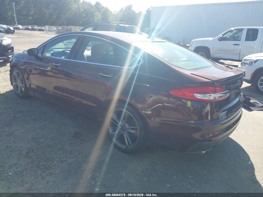Vin: 3fa6p0vp3kr125370, lot: 46563905, ford fusion sport 20193