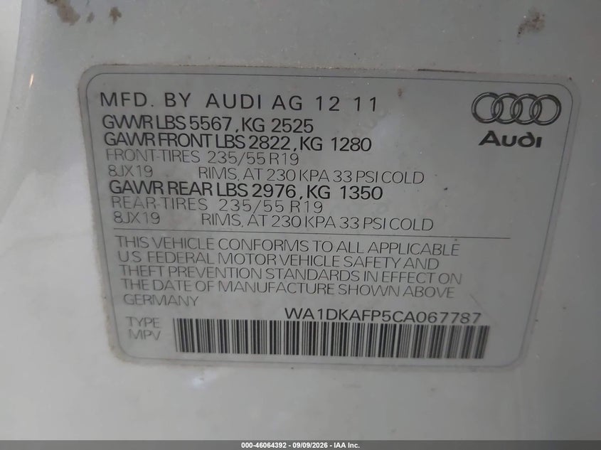 2012 AUDI Q5 3.2 PREMIUM PLUS · Фото 9