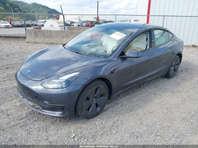 2023 Tesla Model 3, Flood, IAAI, VIN 5YJ3E1EA1PF669363 — photo 2