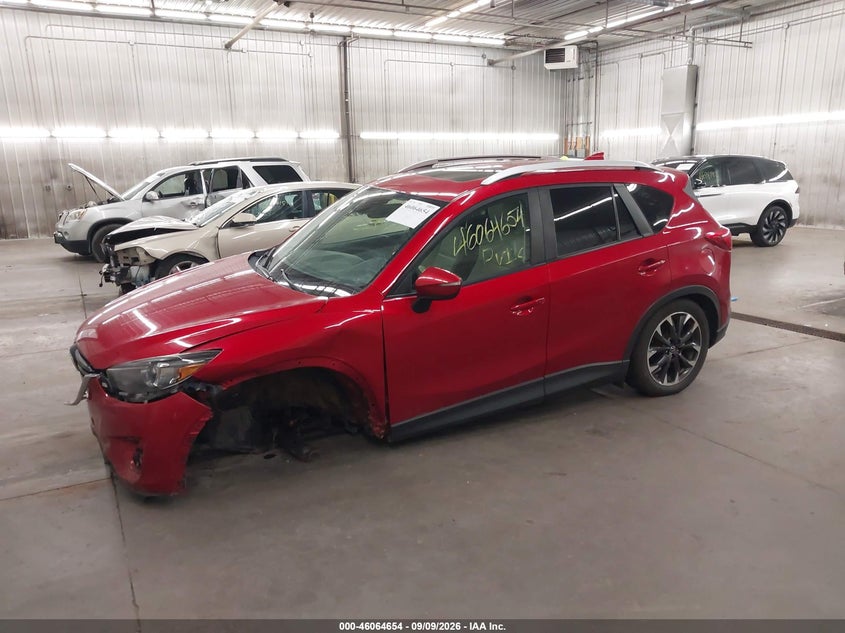 Vin: jm3ke4dy3g0856251, lot: 46564182, mazda cx-5 grand touring 20162