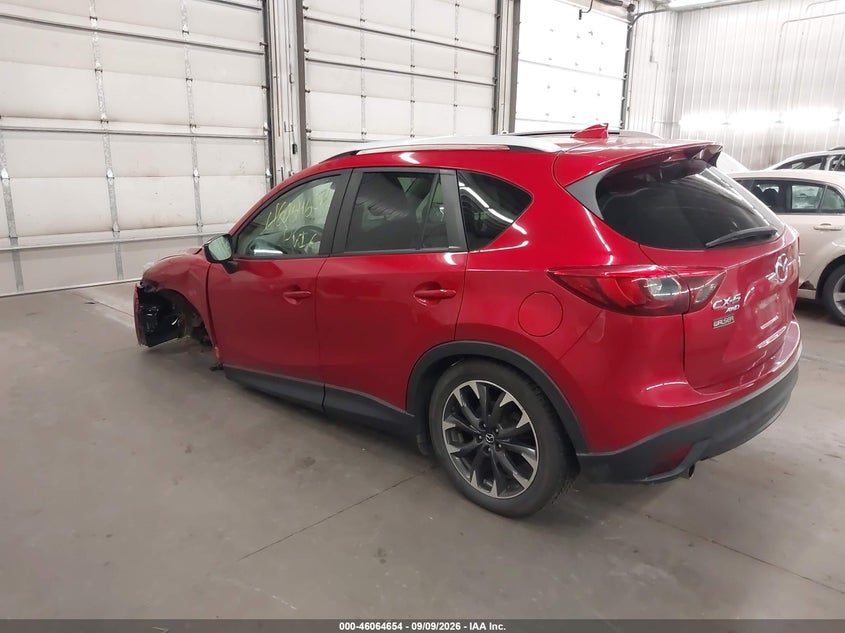 Vin: jm3ke4dy3g0856251, lot: 46564182, mazda cx-5 grand touring 20163