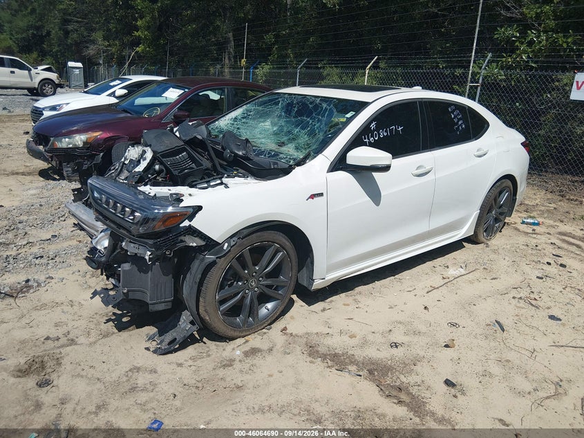 Vin: 19uub2f69ja008100, lot: 46564218, acura tlx tech   a-spec pkgs 20182