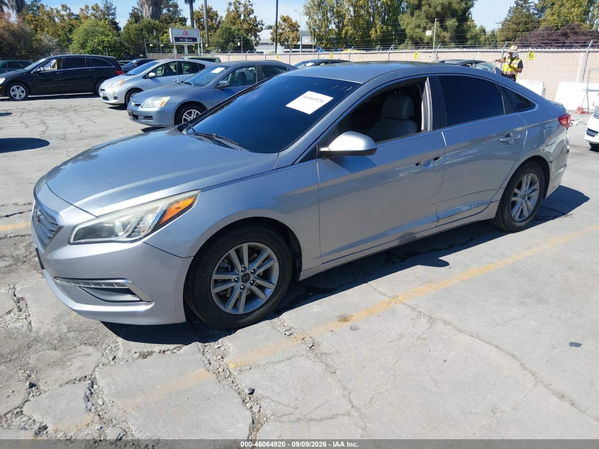 Vin: 5npe24afxfh035568, lot: 46564447, hyundai sonata se 20152