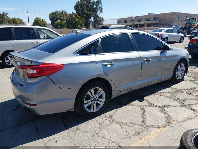 Vin: 5npe24afxfh035568, lot: 46564447, hyundai sonata se 20154
