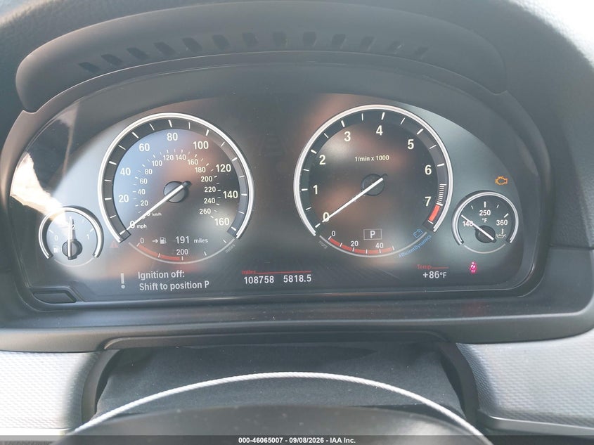 BMW 550I 2013 VIN WBAFU9C5XDDY71123