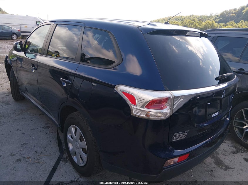 Vin: ja4ad2a38ez005912, lot: 46564708, mitsubishi outlander es 20143