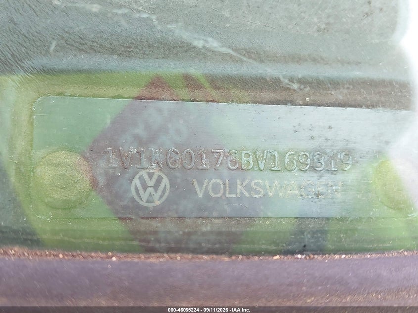 VOLKSWAGEN RABBIT 1981 VIN 1V1KG0176BV169819