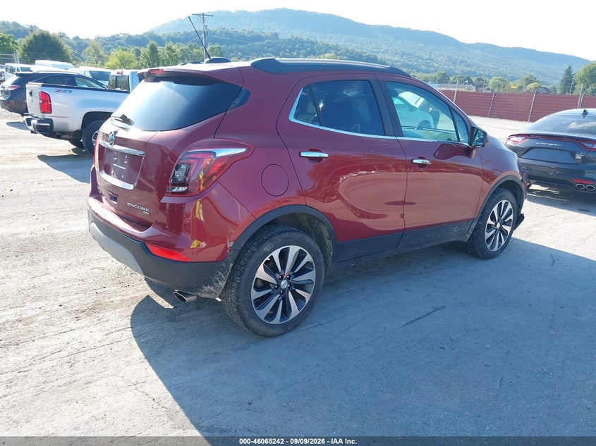 Vin: kl4cjesb9mb331167, lot: 46564769, buick encore awd preferred 20214