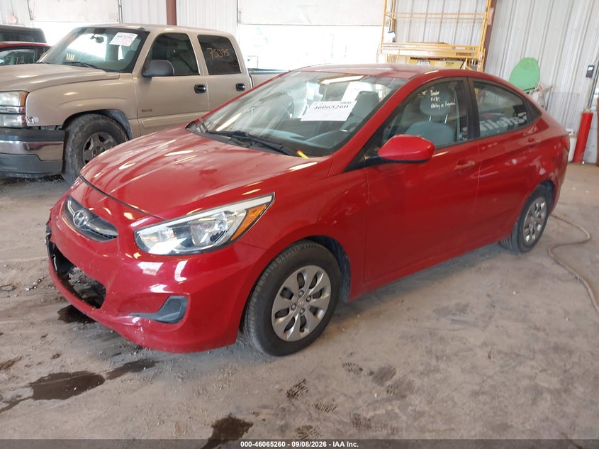 Vin: kmhct4ae9gu080130, lot: 46564787, hyundai accent se 20162