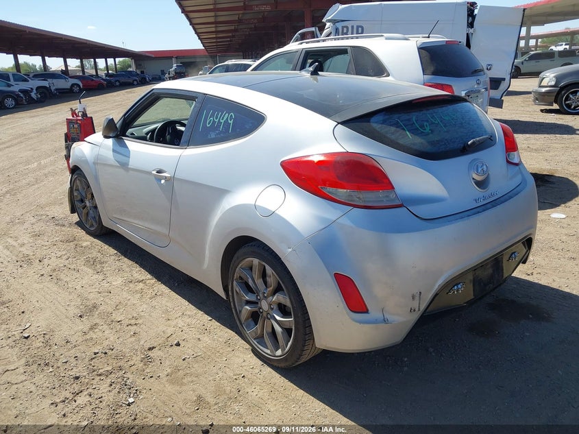 Vin: kmhtc6ad1cu066896, lot: 46564796, hyundai veloster base w/black 20123