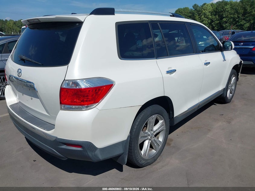 Vin: 5tdyk3eh9cs077920, lot: 46565510, toyota highlander limited v6 20124