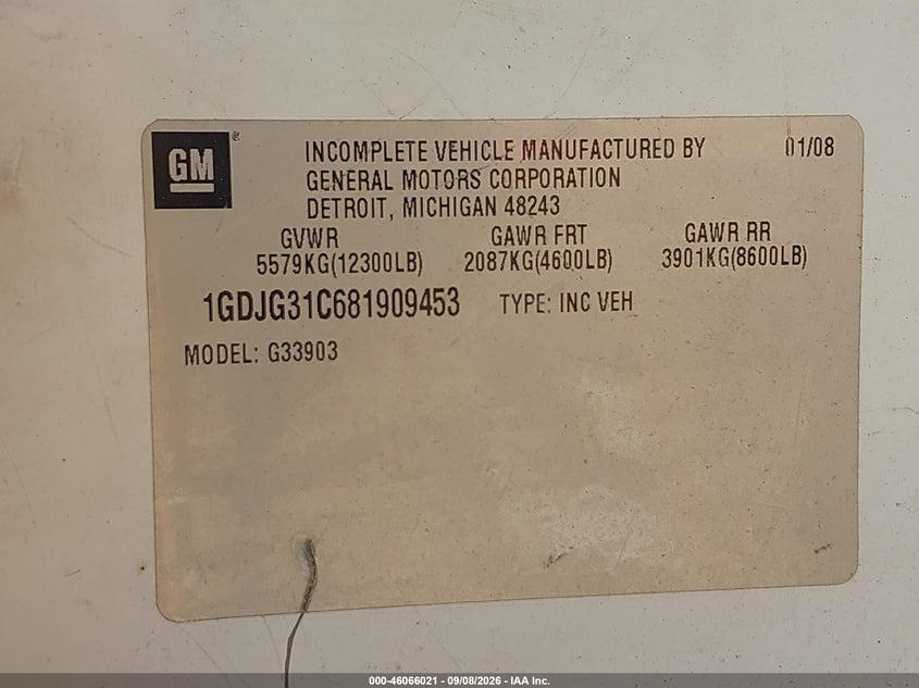2008 GMC SAVANA G3500 auction photo 8