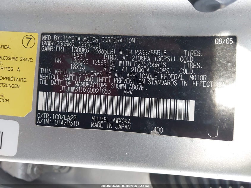 2006 LEXUS RX 400H · Фото 9