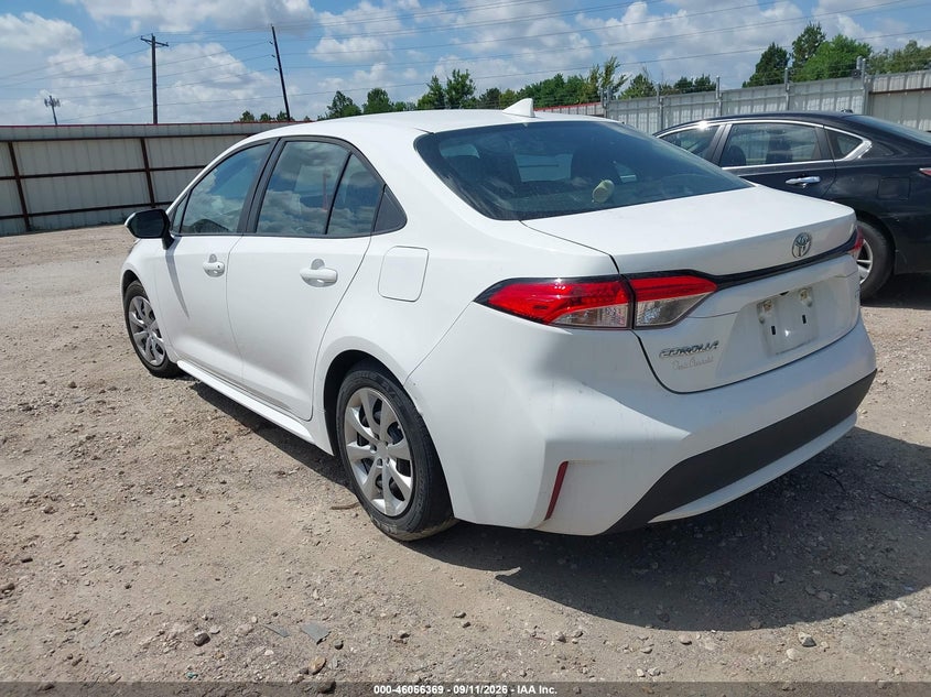 Vin: 5yfepmae4mp246368, lot: 46565896, toyota corolla le 20213