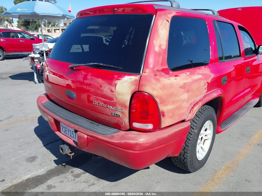 2003 DODGE DURANGO SPORT UTILITY VEHICLE 4.7L V8 FI OHV F2
