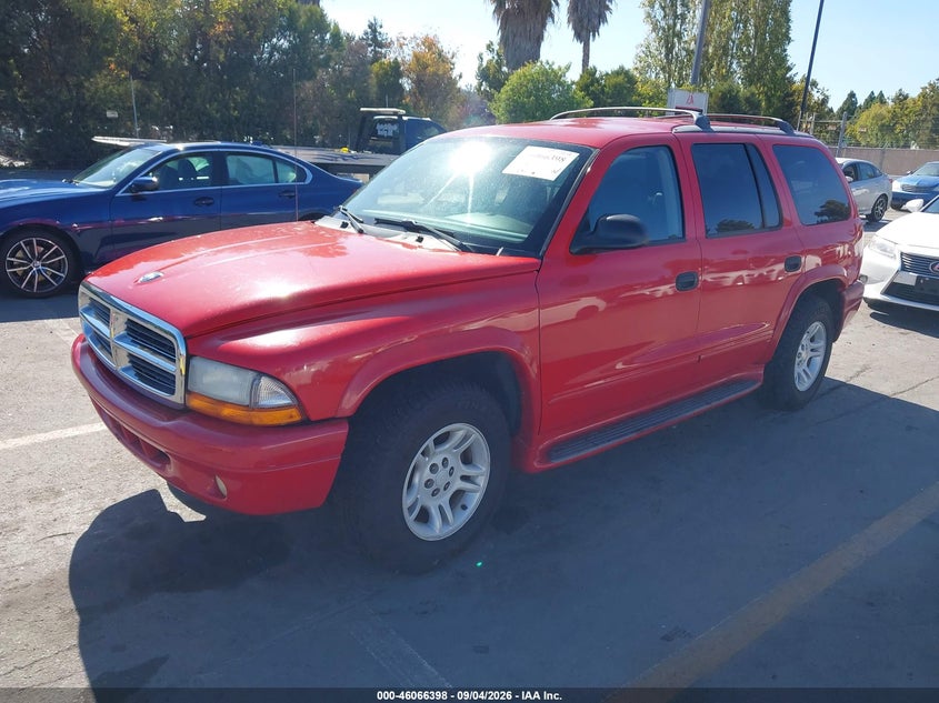 2003 DODGE DURANGO SPORT UTILITY VEHICLE 4.7L V8 FI OHV F2