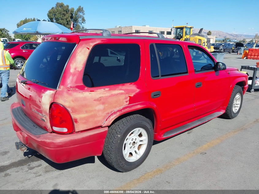 2003 DODGE DURANGO SPORT UTILITY VEHICLE 4.7L V8 FI OHV F2