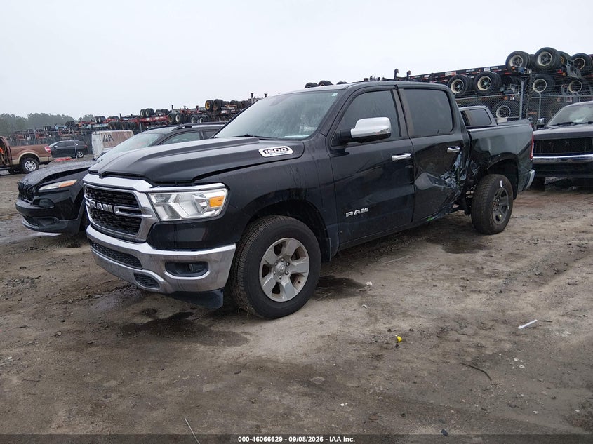 Vin: 1c6rrffgxnn288308, lot: 46566156, ram 1500 big horn  4x4 5'7 box 20222