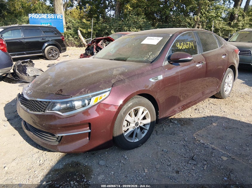 Vin: 5xxgt4l37jg245476, lot: 46566301, kia optima lx 20182