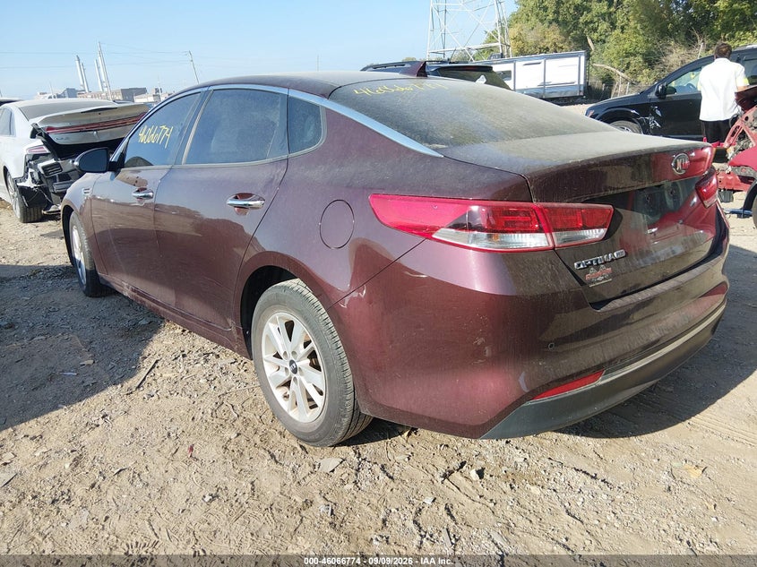 Vin: 5xxgt4l37jg245476, lot: 46566301, kia optima lx 20183