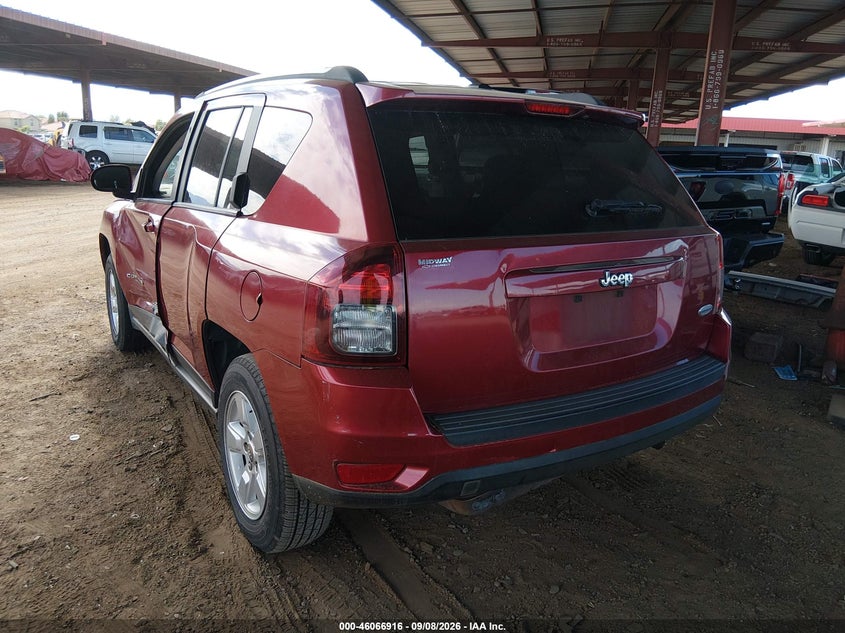Vin: 1c4njceb0hd182138, lot: 46566443, jeep compass latitude fwd 20173