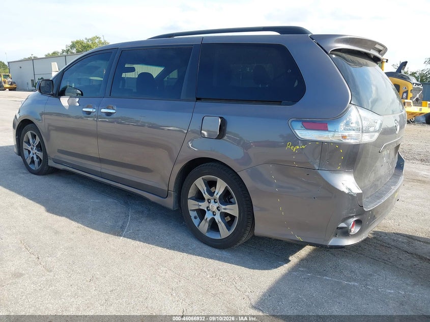 Vin: 5tdxk3dc1fs527579, lot: 46566460, toyota sienna se 8 passenger 20153
