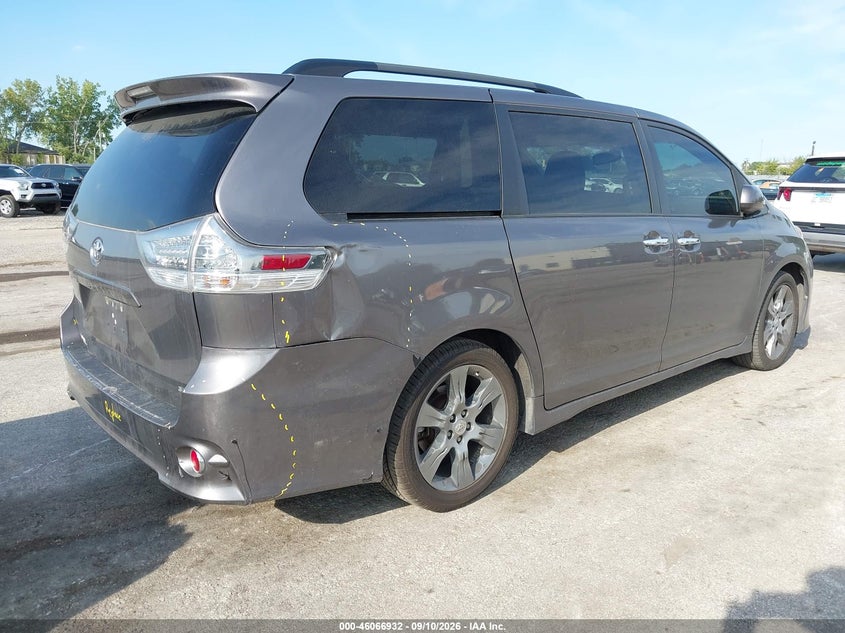 Vin: 5tdxk3dc1fs527579, lot: 46566460, toyota sienna se 8 passenger 20154