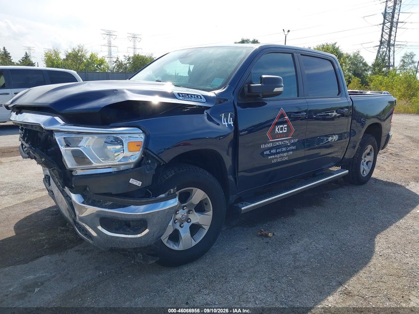Vin: 1c6srfft3mn517229, lot: 46566483, ram 1500 big horn  4x4 5'7 box 20212